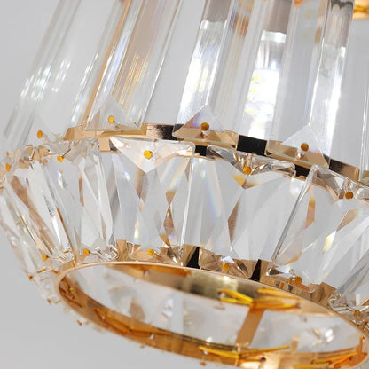 Gold Pendant Light Crystal Led Modern Chandelier Ceiling Lamp Living Dining Room Luminaire Kitchen Island Home Appliance Fixture