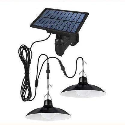 Lampe solaire suspendue 1 Drag 1/1 Drag 2 LED Lampe à énergie solaire avec télécommande Lustre Camping Extérieur Jardin Lampe suspendue