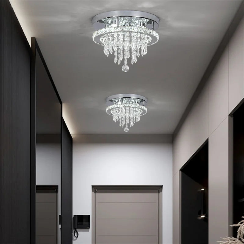 Modern K9 Luxury Crystal Ceiling Lamp Smart Led Living Dining Room Pendant Light Chandelier Remote Control Hanging Decor Luminai