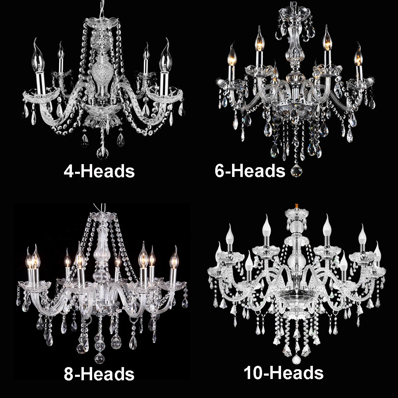 Yonntech 4/6/8/10/15 arms Lights Crystal Chandelier Pendant Ceiling Light Chandelier Lamp Living room light Vintage