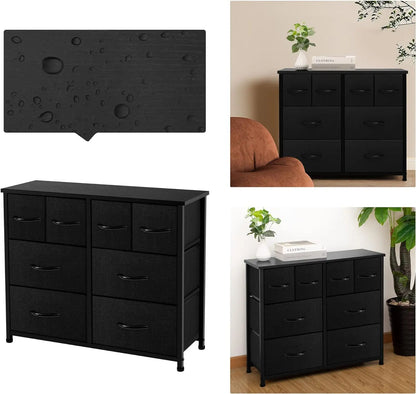 4/5/6/8/9/10/11 Drawers, Bedroom, Wide Fabric Dresser for Storage and Organization