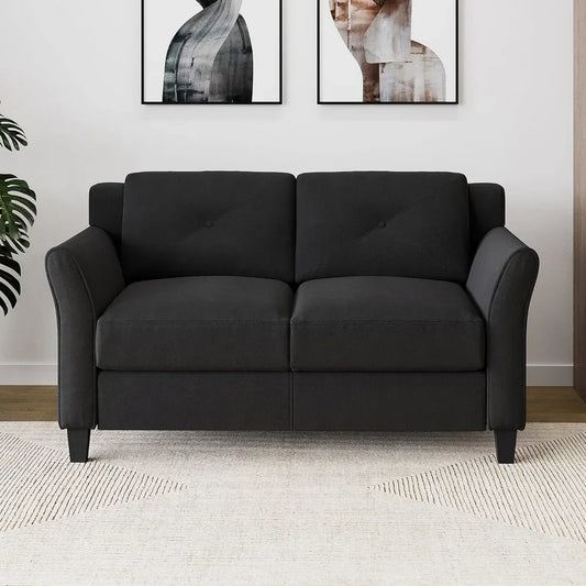 Living Room Sofa Seat Black Furniture Home, Loveseat Sofa