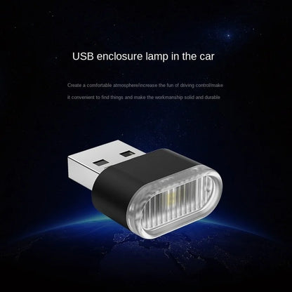 Luces LED de ambiente mini para coche con USB, lámpara decorativa de neón para interior de coche, iluminación de emergencia, universal, portátil, para PC, conectar y usar