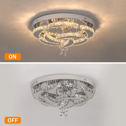 Luxury K9 Crystal Chandelier Modern Ceiling Lamp Led Living Dining Room Decor Pendant Light Dimmable Lustre Home Decor Fixture