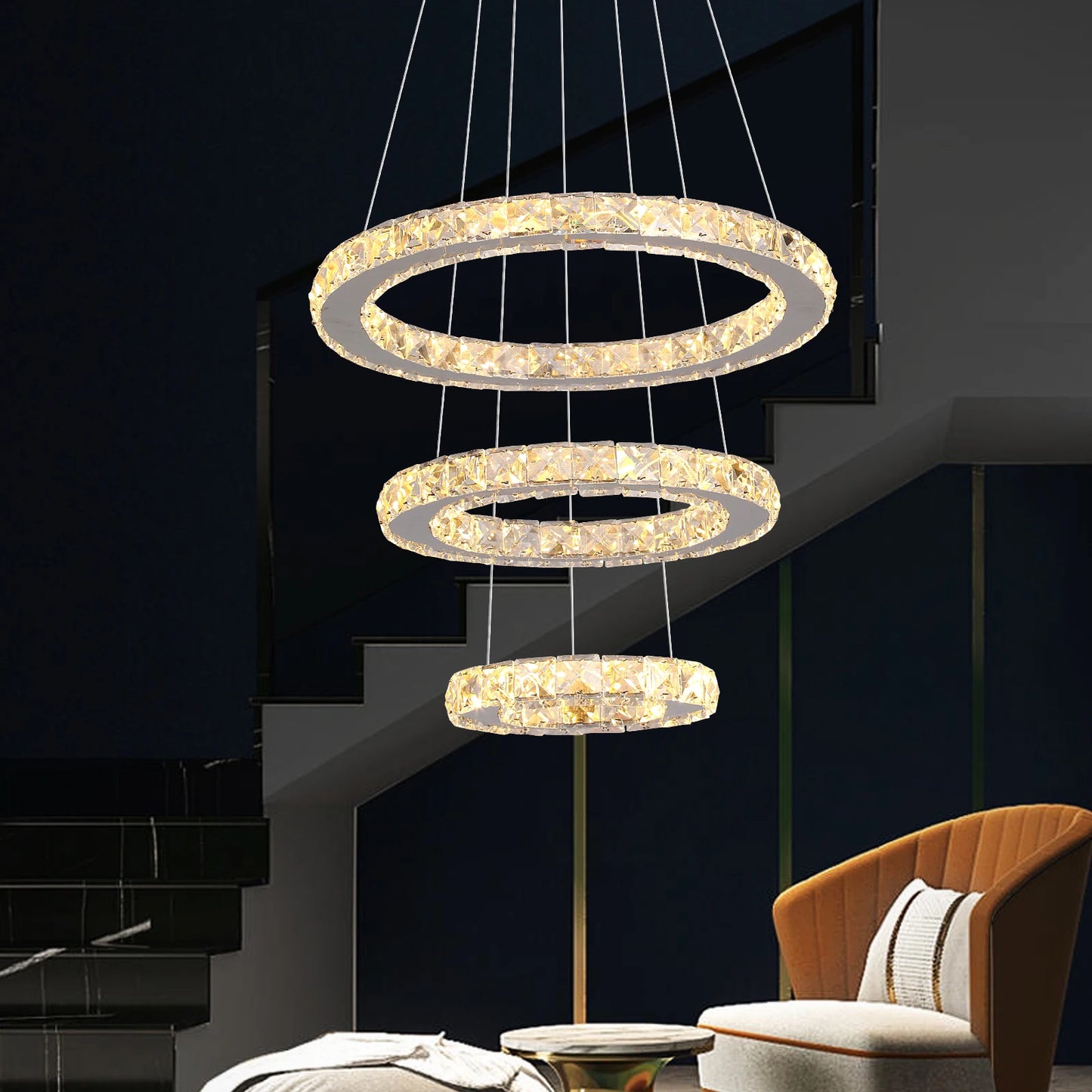 Crystal Chandelier Modern Large Crystal Pendant Lights Fixture For Living Room Bedroom Ceiling Lamp Lustres Luminaire Plafonnier