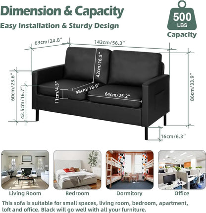 Ensemble de canapés sectionnels Canapés Ensembles de meubles de salon, causeuse/canapé/ensemble avec USB et chaise d'appoint