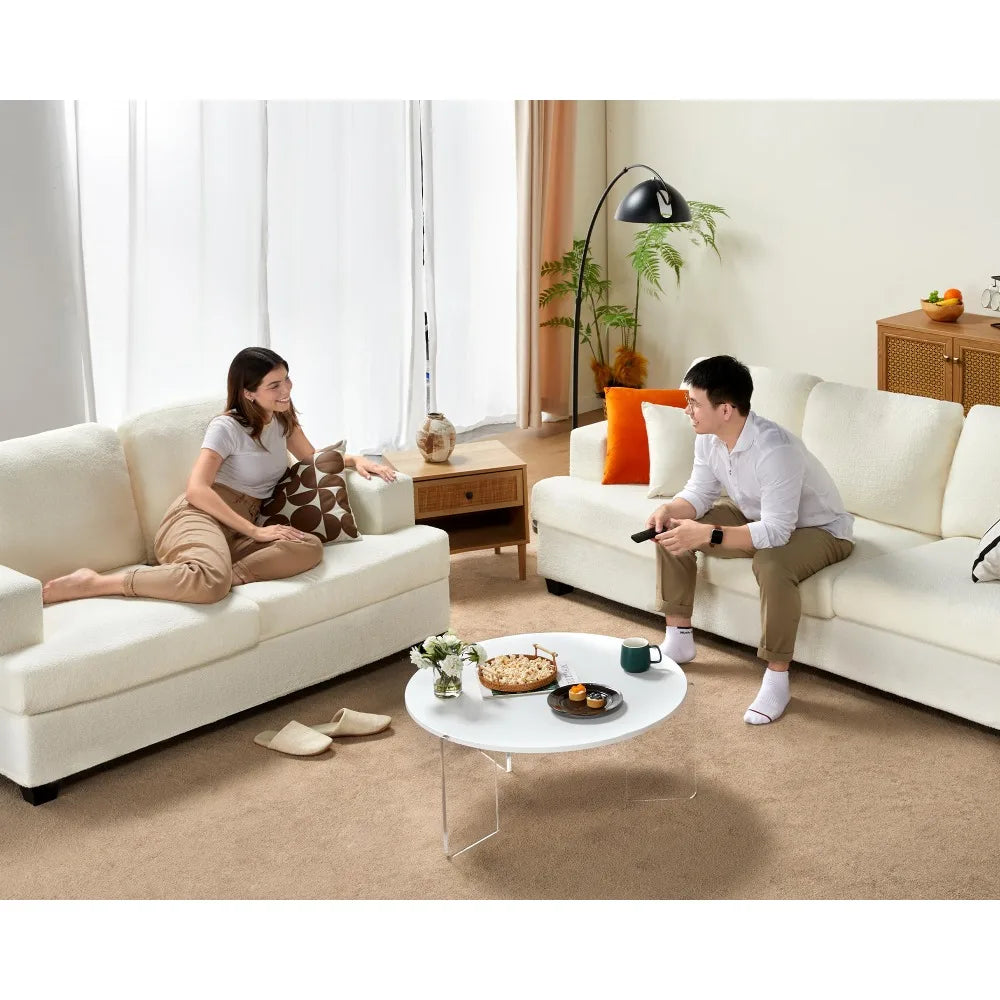 2024 New Comfy Sofa Couch with Extra Deep Seats, Modern Sofa- Loveseat, Couch for Living Room Apartment Lounge