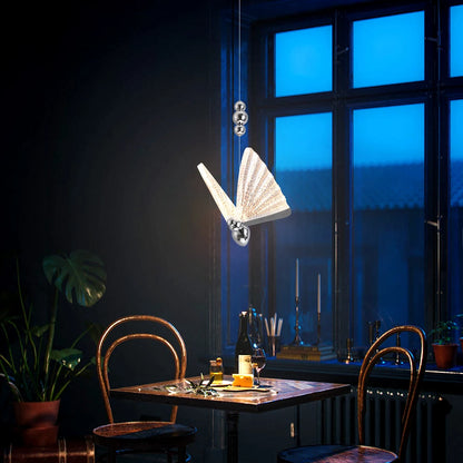 Modern LED Butterfly Pendant Light Fixture Luminaire Bedroom Chanderlier Hanging Ceiling Lamps Bedside Living Room Home Indoor