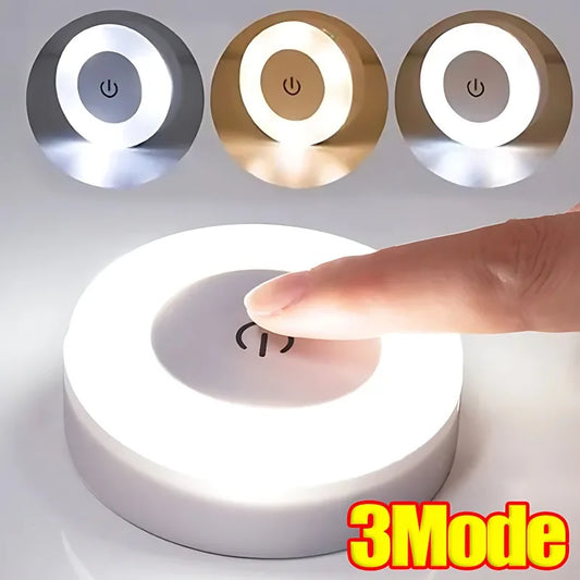 Veilleuse LED tactile avec capteur, 3 modes d'intensité, applique murale portable, rechargeable par USB, pour salon, chambre à coucher