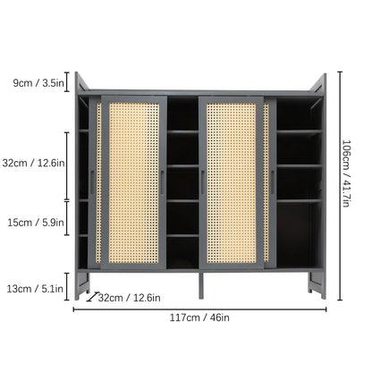 Armoire à chaussures portable et étanche à 4 portes, étagère de rangement extérieure, étagère à chaussures pour dortoir, organisateur, présentoir, meubles d'entrée