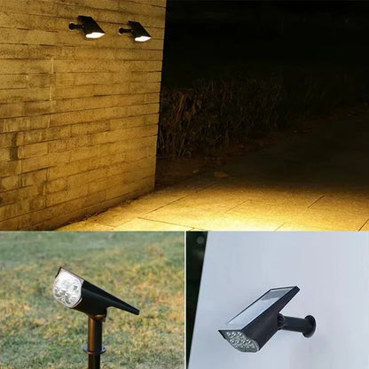 1Pcs Solar Powered 7LED Lamp Adjustable Solar Spotlight In-Ground IP65 Waterproof Landscape Wall Light Outdoor Lighting