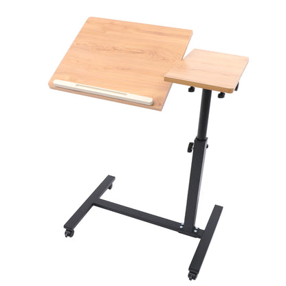 High Quality Adjustable Height Laptop Desk Angle Rolling Cart Over Bed Hospital Table Stand