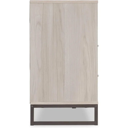 Cómoda de 6 cajones de 59" para TV, color beige, con envío gratuito, para sala de estar, muebles de almacenamiento