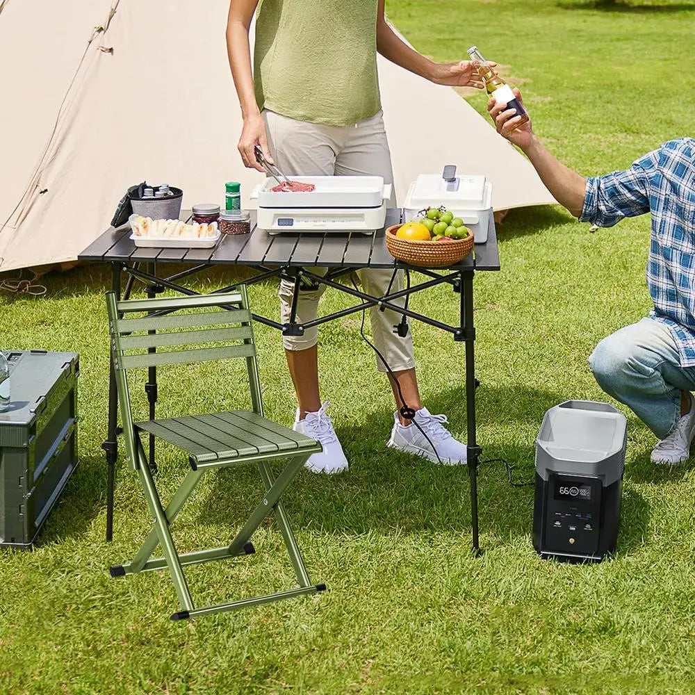 Chaises pliantes pour l'extérieur Tabouret pliable portable Meubles d'extérieur pliants Chaises de salle à manger de patio avec cadre en métal Empilables