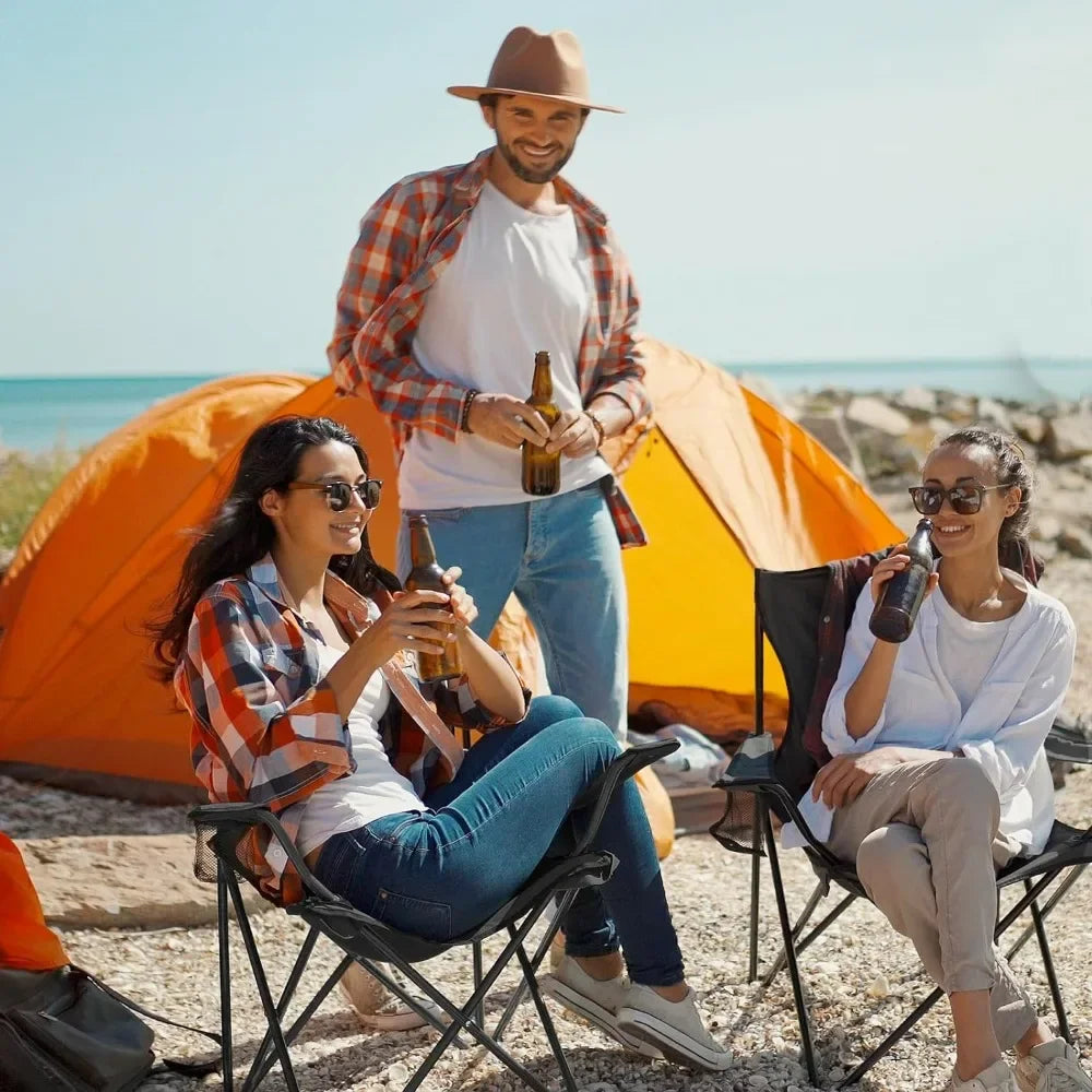 2 Pack Camping Chairs - Lightweight And Supportive Chairs - Compact, Durable, And Portable , Folding Chairs