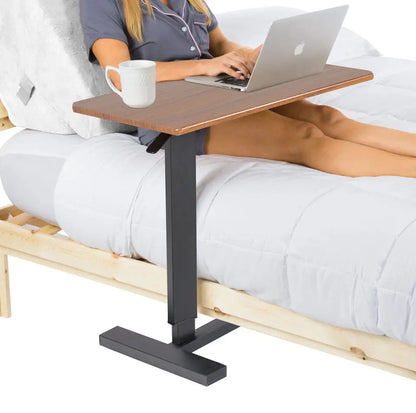 Mesa de noche con ruedas para trabajo pesado, mesa de noche con altura ajustable, escritorio para computadora portátil, bandeja para cama médica para el hogar, mesa auxiliar para cama de hospital