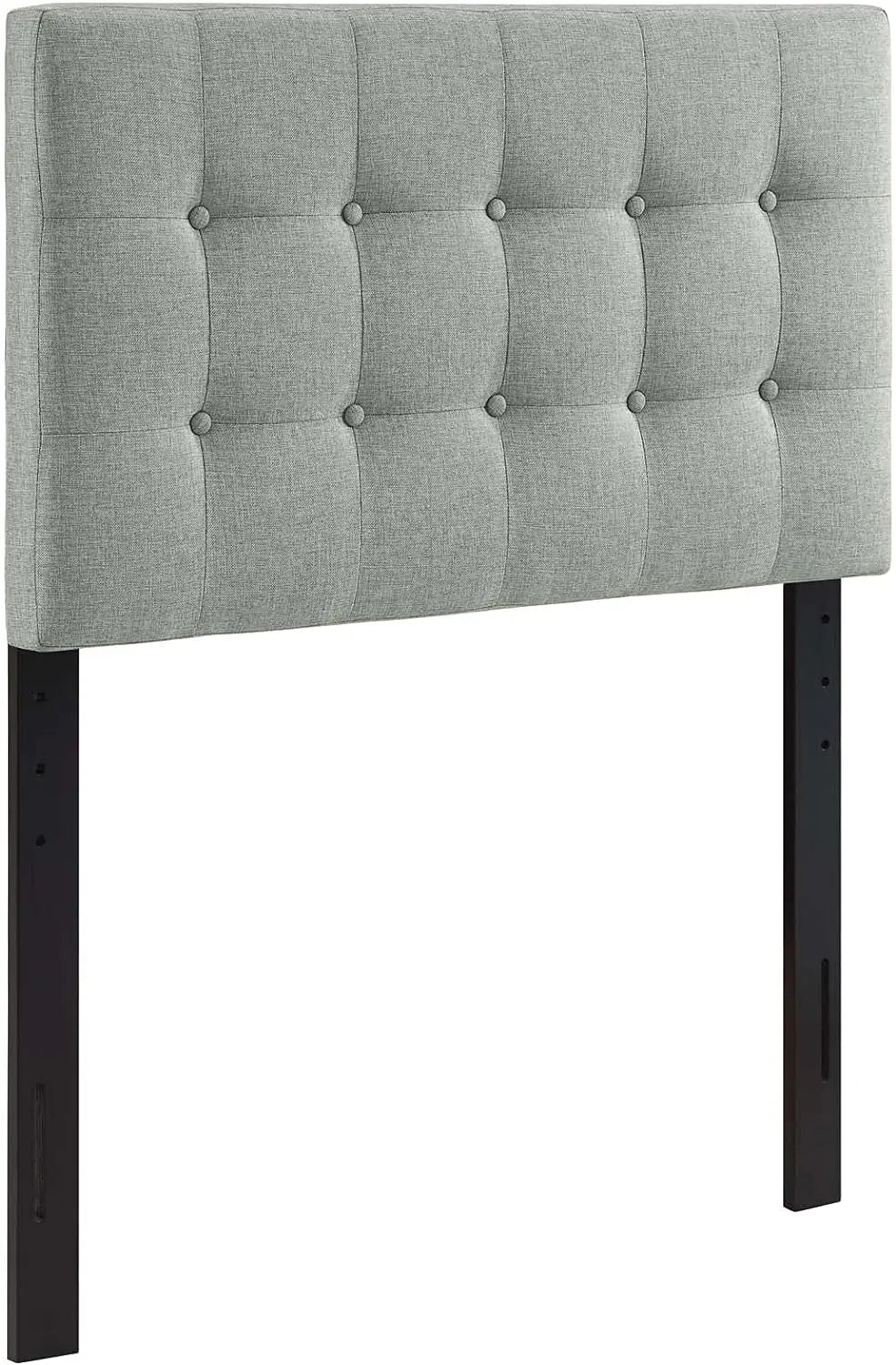 Comfort corner Tufted Button Linen Fabric Upholstered Twin Headboard in Gray