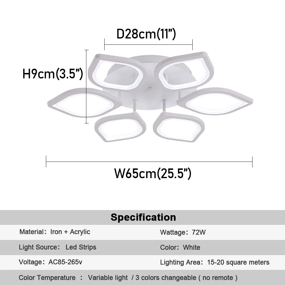 Lámparas de techo LED de acrílico modernas, iluminación brillante para sala de estar, dormitorio, cocina, accesorios de iluminación colgantes nuevos