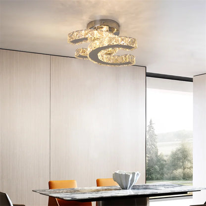 Simple Bedroom Ceiling Lamp Crystal Led Lighting Chandelier Suitable For Cloakroom Aisle Porch Changeable Pendant Lamp Fixture