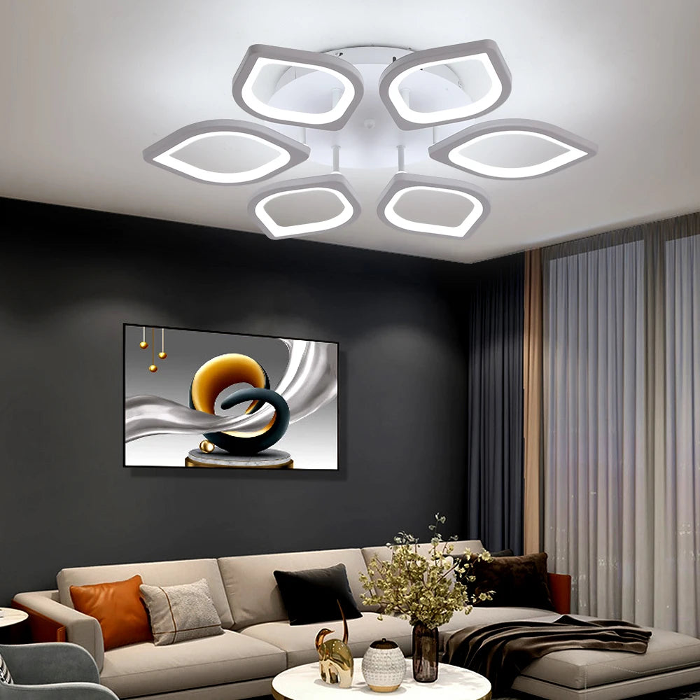 Plafonnier LED moderne en acrylique, éclairage d'intérieur, luminaire décoratif de plafond, idéal pour un salon, une chambre à coucher ou une cuisine