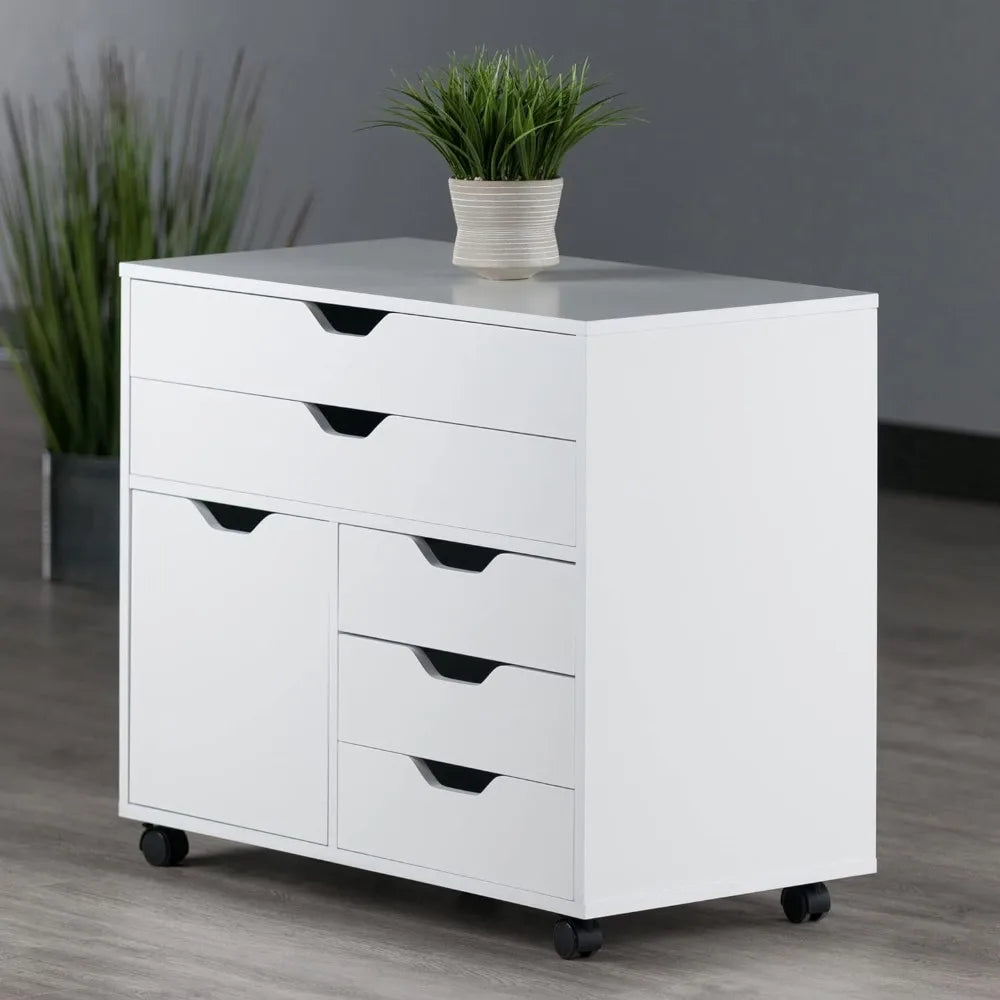 Gabinete Halifax de madera Winsome, 26 pulgadas de alto, blanco