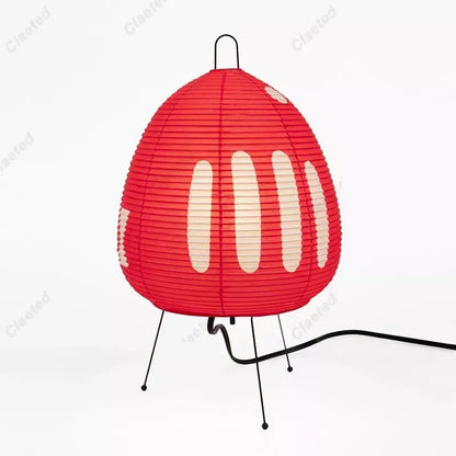 Japanese Table Lamp Tripod Rice Paper Desk Lamp Noguchi Yong Lantern Lamp Living Room Bedroom Decor Atmosphere Bedside Lights