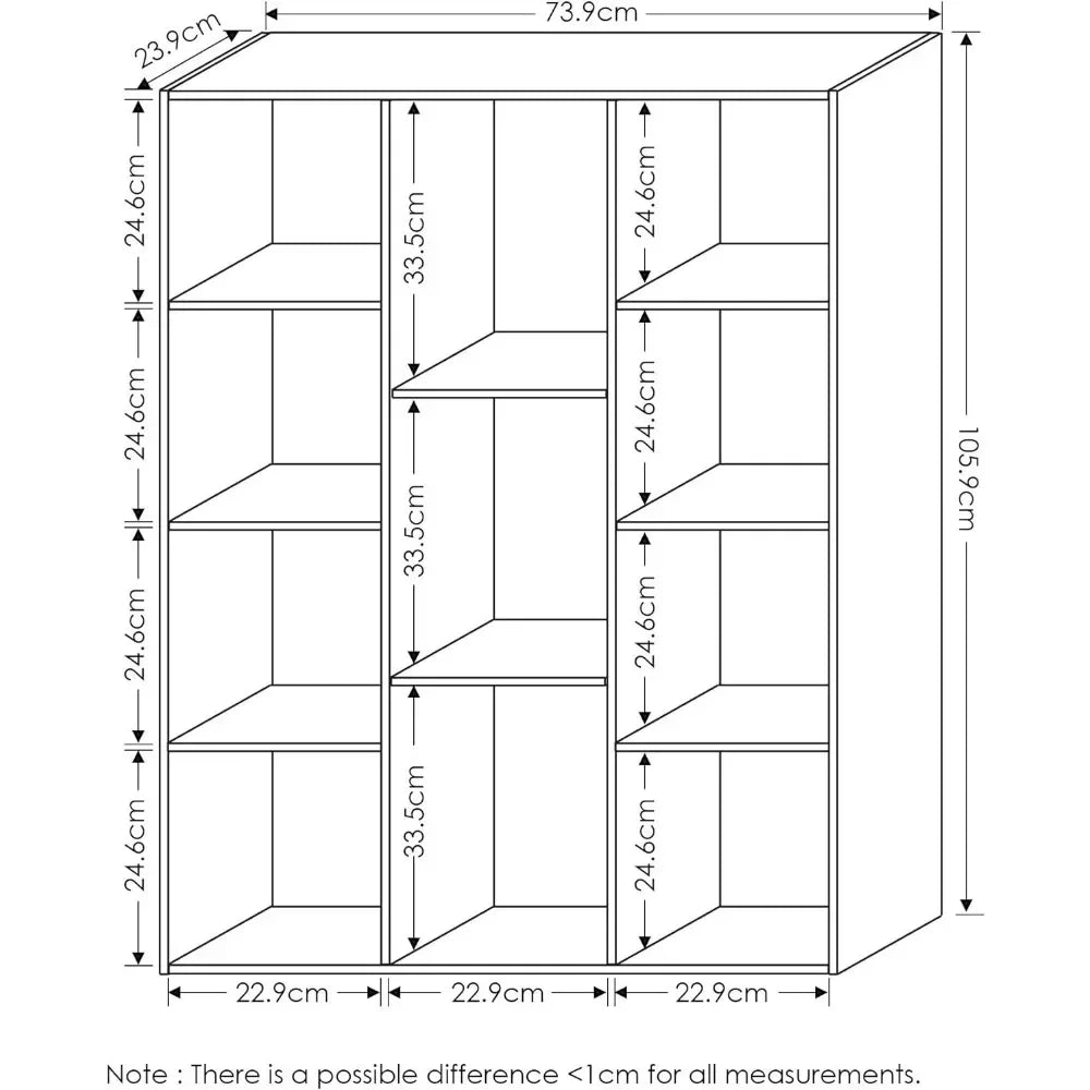 Children Bookcase / Book / Storage , 11-Cube, Book Shelf Dollhouse Bookcase, Blue