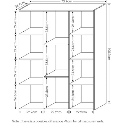 Children Bookcase / Book / Storage , 11-Cube, Book Shelf Dollhouse Bookcase, Blue