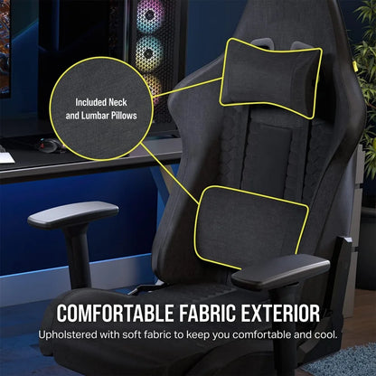 Gray and Black Gamingchair One Size Computer Chair TC100 Relaxed Gaming Chair Office Chairs Gamer Armchair Ergonomic Furniture