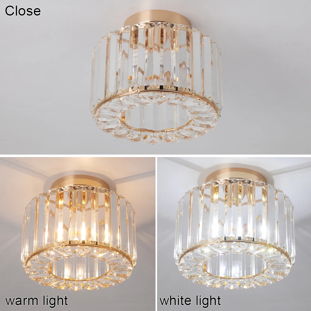 Modern Ceiling Lamp Mininalist Led K9 Crystal Ceiling Light Chandelier Bedroom Decor Luxury Living Dining Room Balcony Corridor