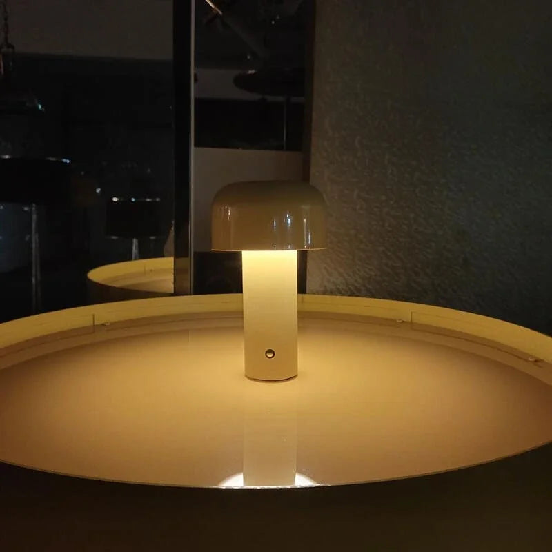 Mushroom lamp charging touch desk coffee bar, hotel bedroom decoration, Nordic creative atmosphere, small night light