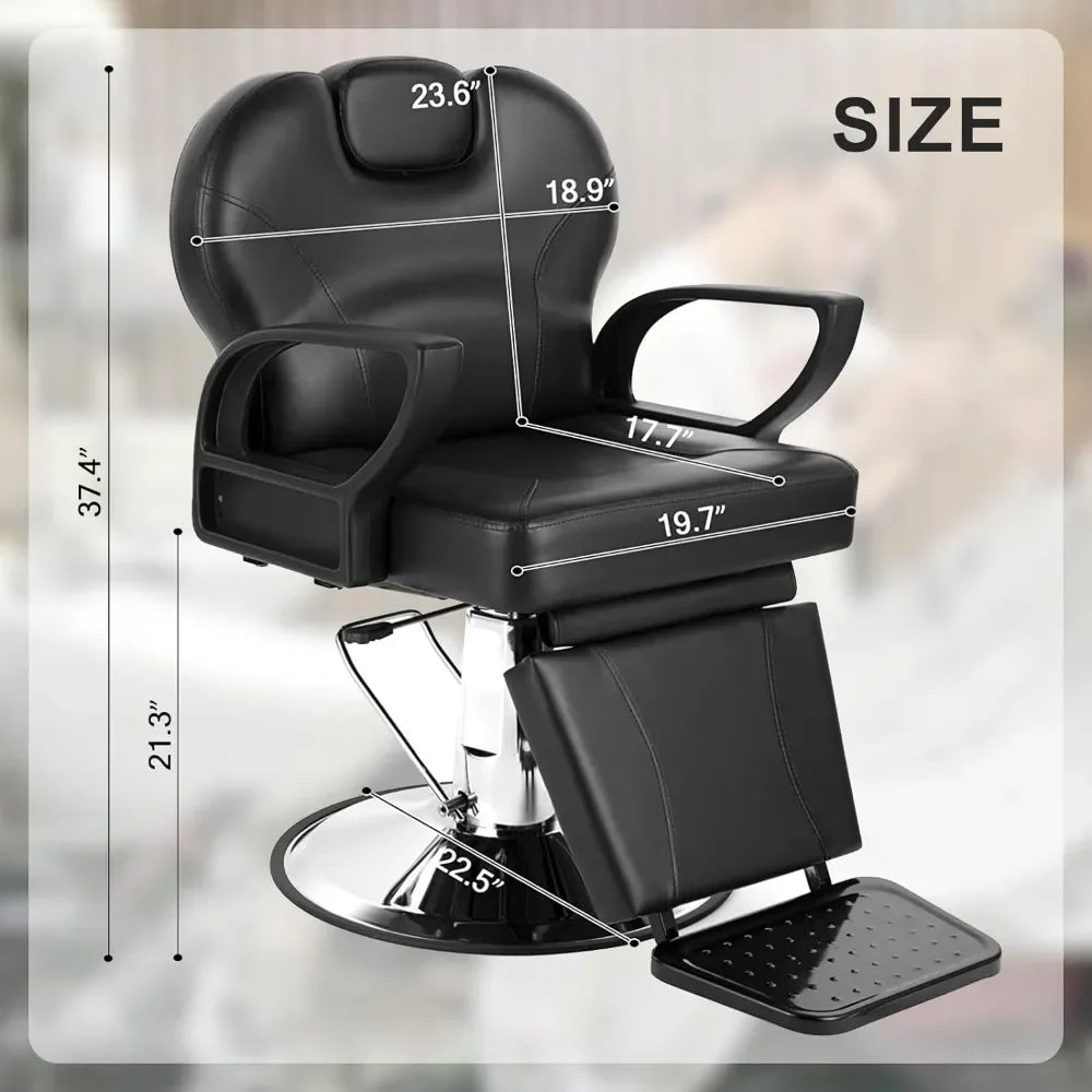 Heavy Duty Barber Chairs with 360 Degree Rotating Hydraulic Pump Salon Chair, Spa Beau ty Equipment for Hair Stylists