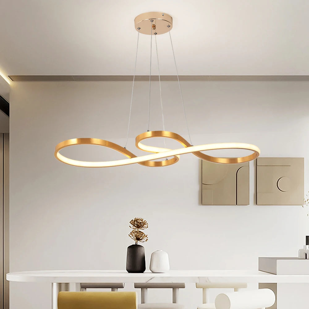 Modern Chandelier Cord Pendant Light Acrylic Led Ceiling Lamp Minimalist Dining Living Room Hotel Decor Luminair Hanging Fixture