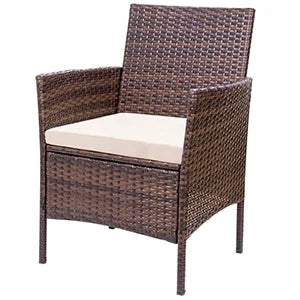 Ensemble de 4 meubles de patio Greesum pour conversation, chaises d'extérieur en rotin et osier, pour jardin, arrière-cour, balcon, porche, piscine, causeuse