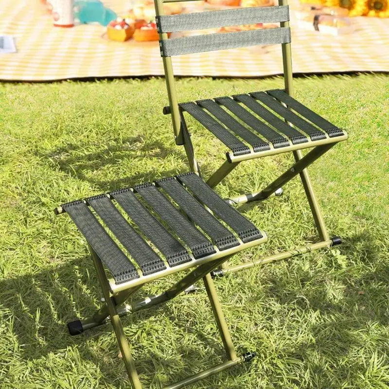 Chaises pliantes pour l'extérieur Tabouret pliable portable Meubles d'extérieur pliants Chaises de salle à manger de patio avec cadre en métal Empilables