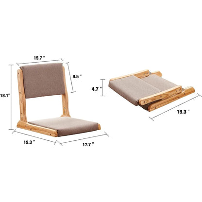 Chaise Tatami Meubles d'appoint, chaise de méditation pliable au sol, siège de sol pour chaise de salon, chaise japonaise portable sans pieds