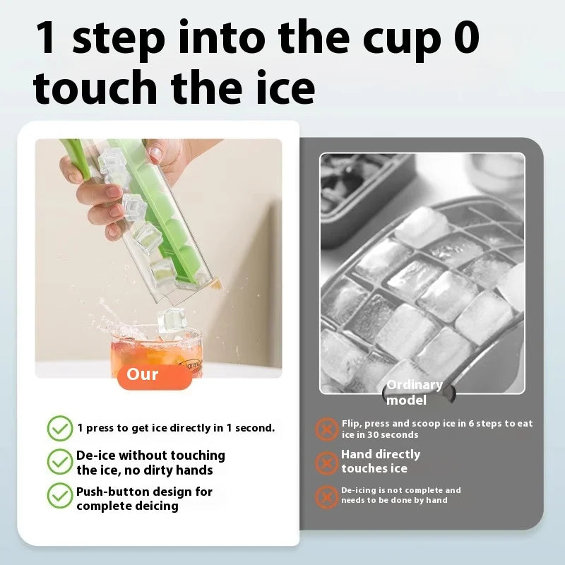 Creative Ice Cube Mold Household Ice Maker Food Grid Grade Press Tray Mold Whiskey Cocktail Drink Ice Box Summer Kitchen Gadget