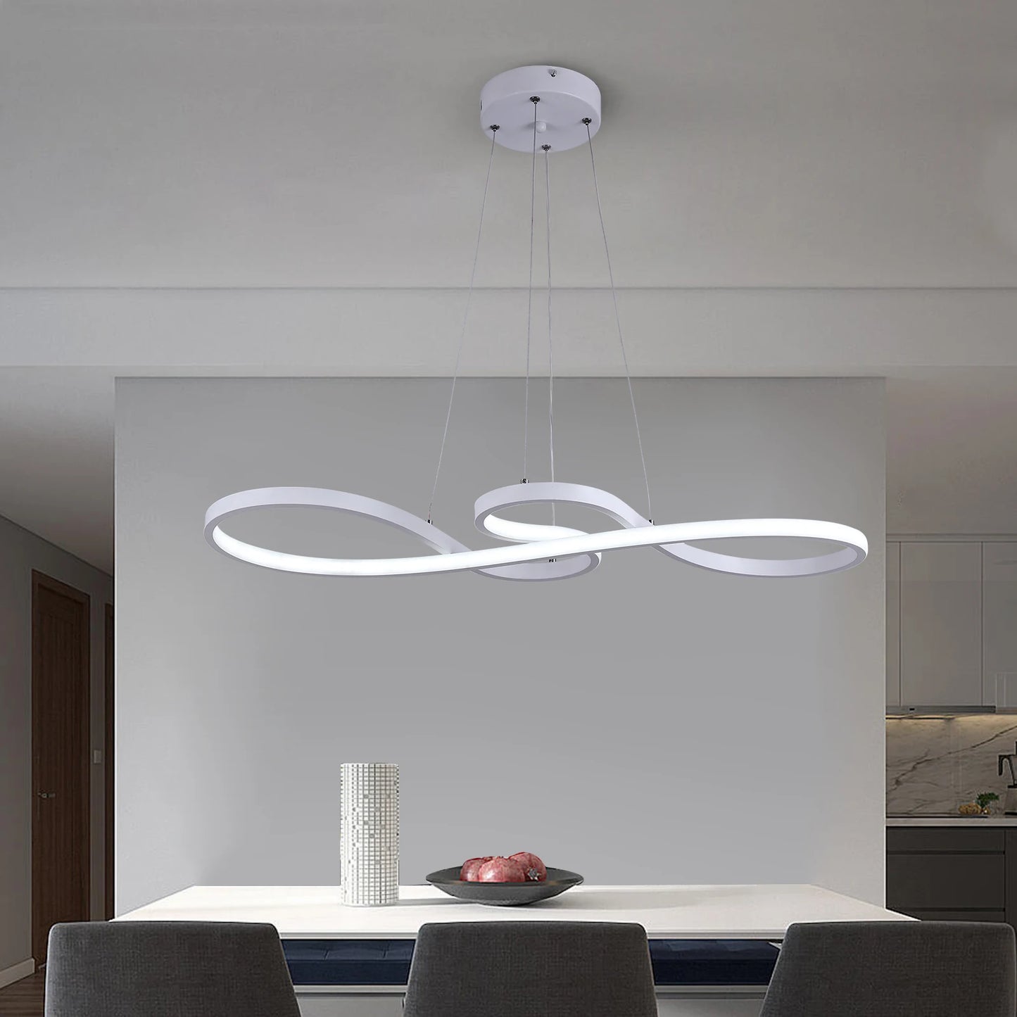 Lampe suspendue moderne en acrylique nordique, plafonnier à LED, design artistique, luminaire suspendu minimaliste pour salle à manger, intérieur