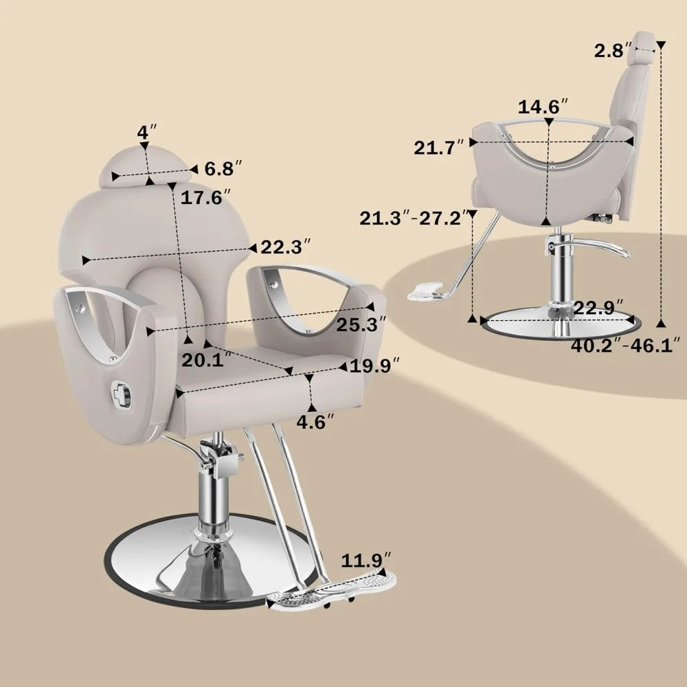 Barber Chair Salon Chair, Height Adjustable, Equipped with Professional Hydraulic PUM, Salon Barber Chair Barber Shop