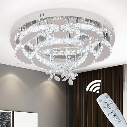 Luxury K9 Crystal Chandelier Modern Ceiling Lamp Led Living Dining Room Decor Pendant Light Dimmable Lustre Home Decor Fixture