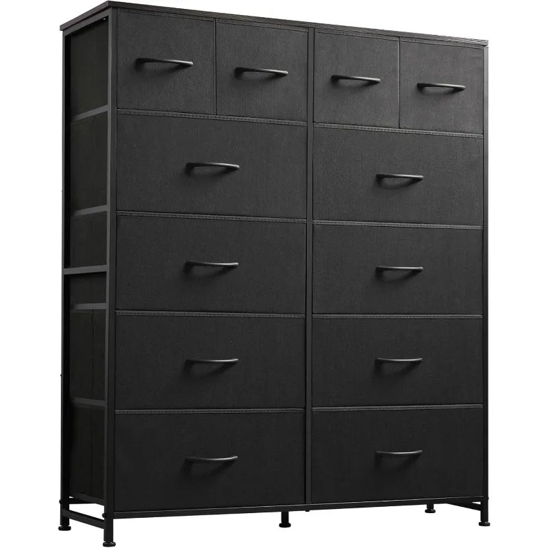 Tall Dresser for Bedroom with 12 Drawers, Dressers & Chests of Drawers, Fabric Dresser for Bedroom, Closet