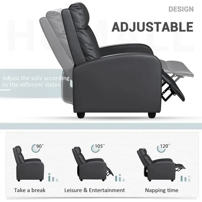 Homall Recliner Chair, Recliner Sofa PU Leather for Adults, Recliners Home Theater Seating with Lumbar Support, for Living Room