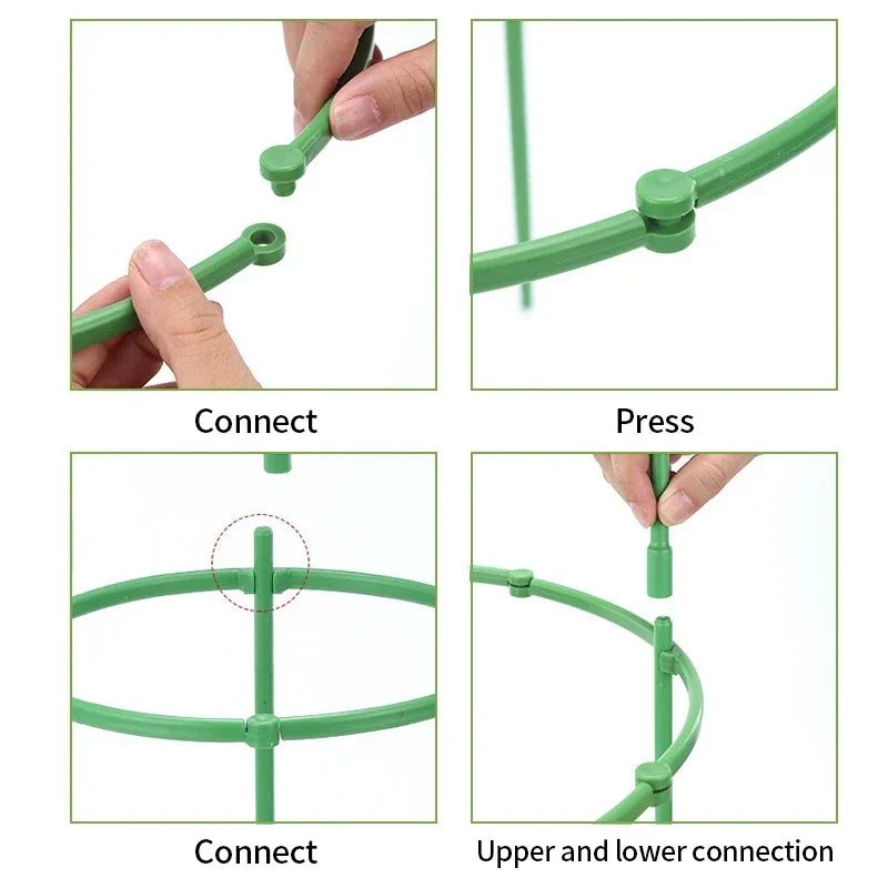 Pila de soporte para plantas, soporte semicircular para jardín, soporte para flores, jaula para cultivo de plantas, varilla de fijación para enredaderas, soporte para trepar, soporte para estacas, herramienta para bonsái, nuevo