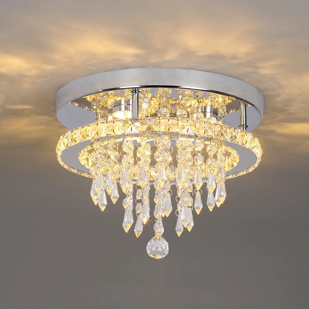 Modern Ceiling Lamp Crystal Led Sun Moon Design Chandelier Pendant Light Luminaire Fixtures Living Dining Room Bedroom Decor