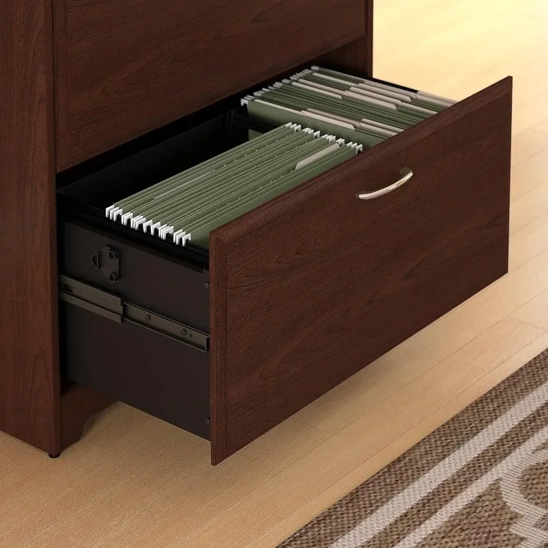 2 Drawer Lateral File Cabinet | Letter, Legal, and A4-Size Document Storage for Home Office,Harvest Cherry