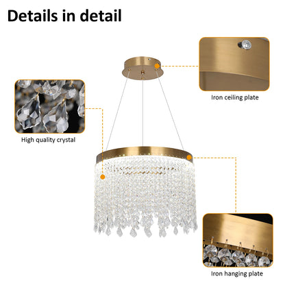 Modern Crystal Kitchen Island Led Chandelier Nordic Pendant Lighting Ceiling Lamp Living Dining Room Decor Indoor Hangin Fixture