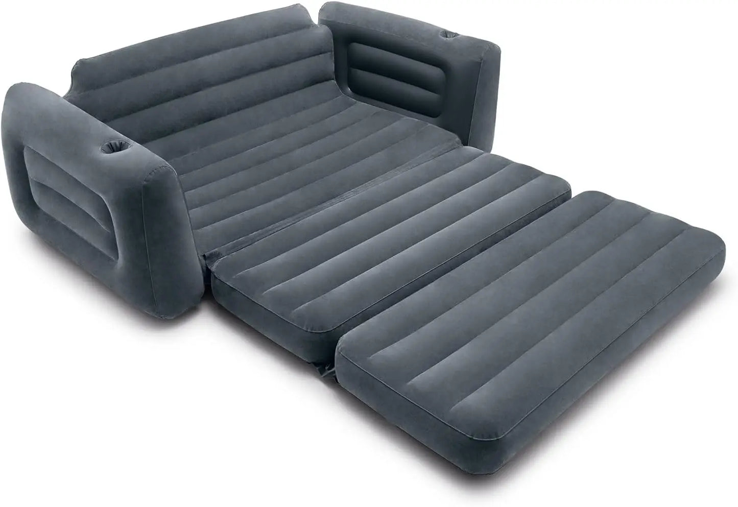 Inflatable Furniture Set with Pull Out Sofa Chair Twin Sized Air Bed Mattress and 2 Pull Out Sofa Bed Sleep Away Futon Couch