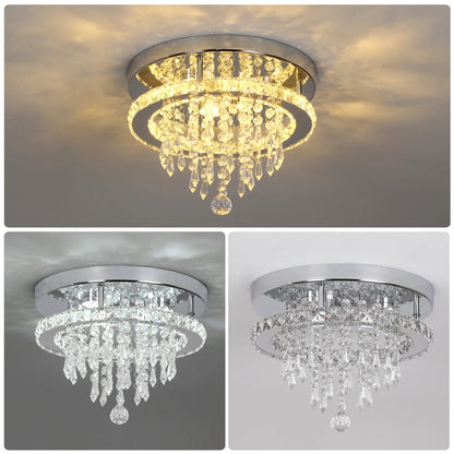 Modern Ceiling Lamp Crystal Led Sun Moon Design Chandelier Pendant Light Luminaire Fixtures Living Dining Room Bedroom Decor