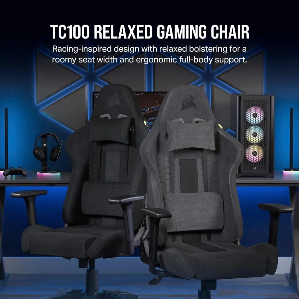 Gray and Black Gamingchair One Size Computer Chair TC100 Relaxed Gaming Chair Office Chairs Gamer Armchair Ergonomic Furniture