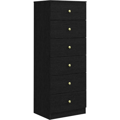 Chest of Drawers in the Bedroom Furniture Modern 6 Drawer Vertical Dresser Toilet Furniture Makeup Table Entryway (White) Office